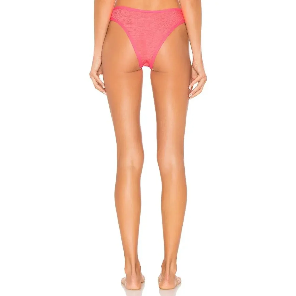 L*Space Whiplash Bikini Bottom Neon Pink Size Medium New